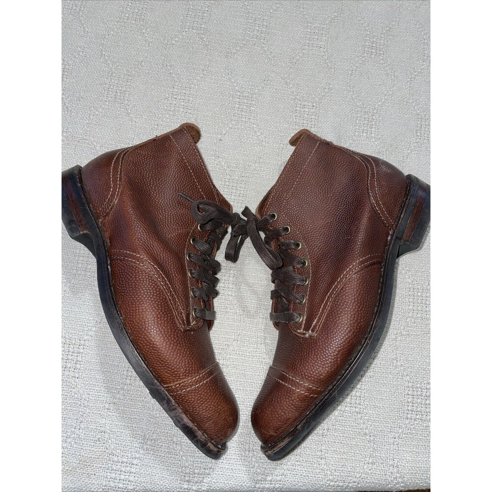 Allen Edmonds Promontory Point Men’s Pebble Grain Boots Size 7 D Brown Leather